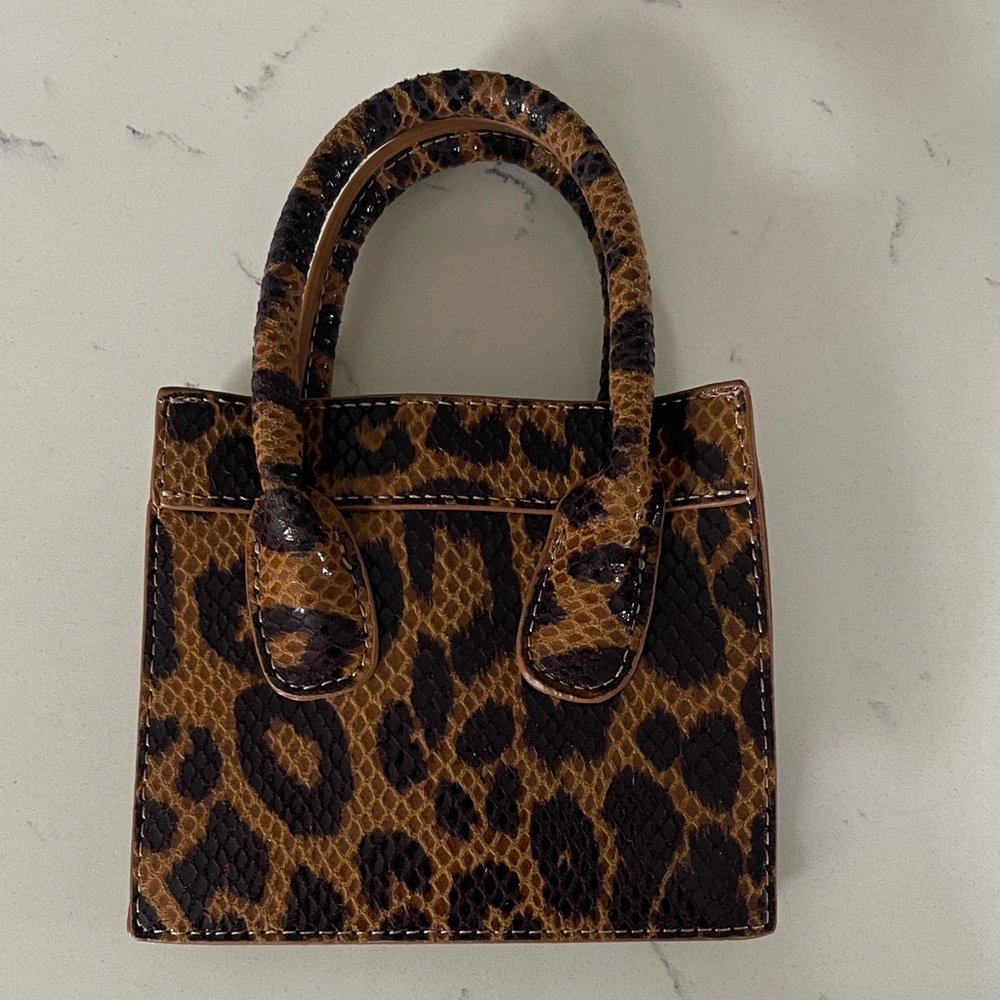 Urban Expressions Vegan Friendly Leopard Print Mini Tote Bag - Brown